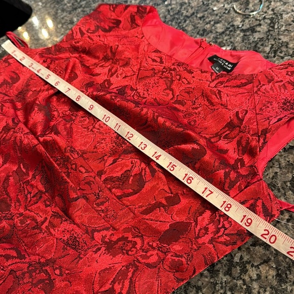Tahari red and black dress NWT 10 - Picture 8 of 11